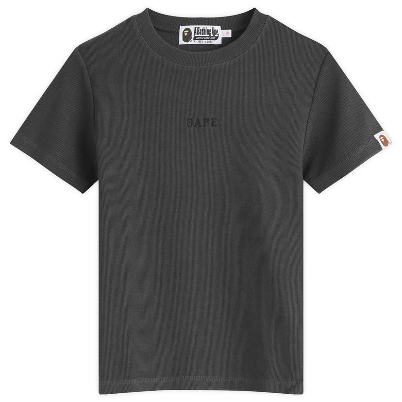 T-paita BAPE Pigment Dyed Rib Tee Harmaa | 001CSL302006L-BLK