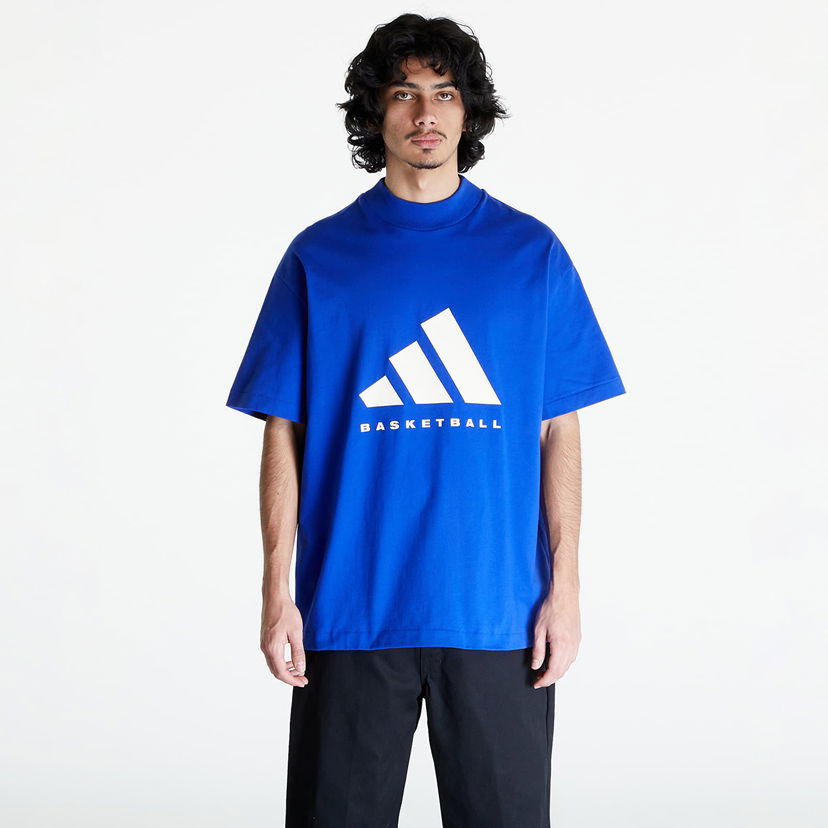 T-paita adidas Performance adidas Basketball Tee UNISEX Tummansininen | IX1967