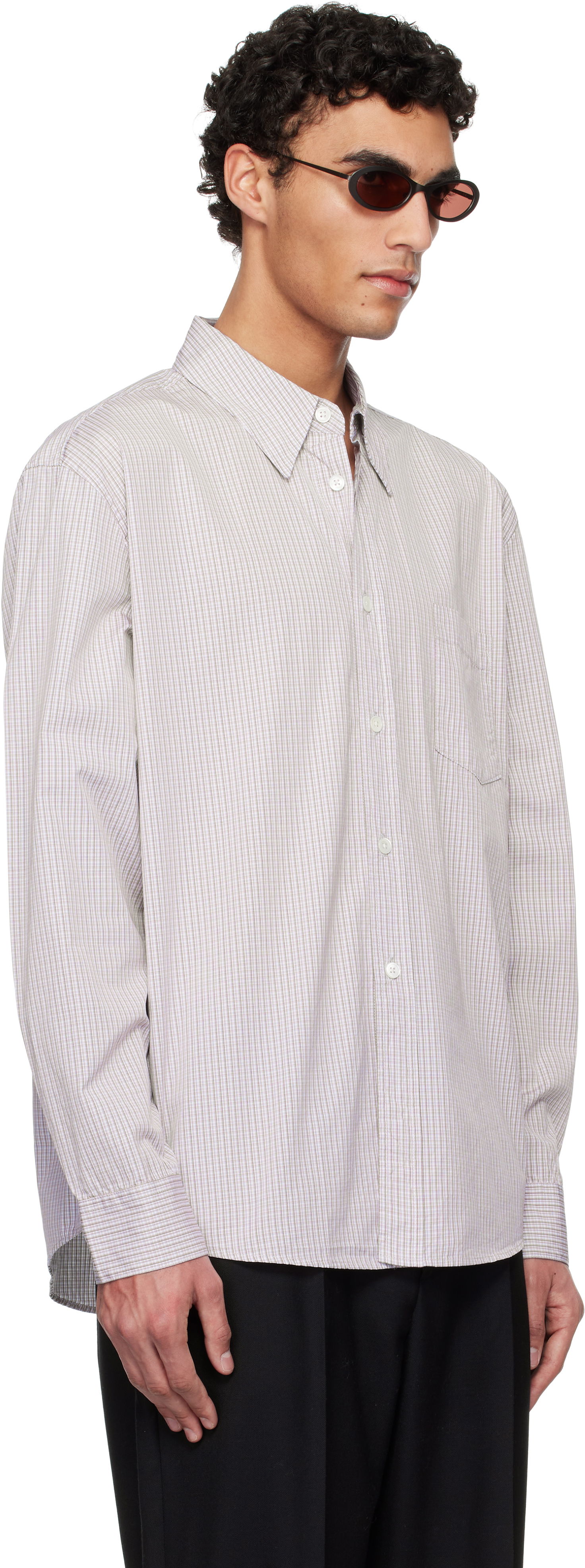Paita OUR LEGACY OUR LEGACY Beyond Button-Down Shirt Violetti | M2252BDI, 1