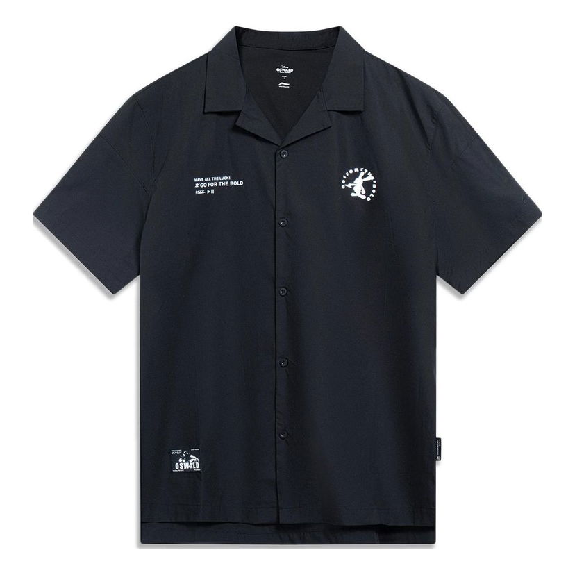 Paita Li-Ning Disney Oswald Graphic Short Sleeve Shirt Musta | ASHT207-1