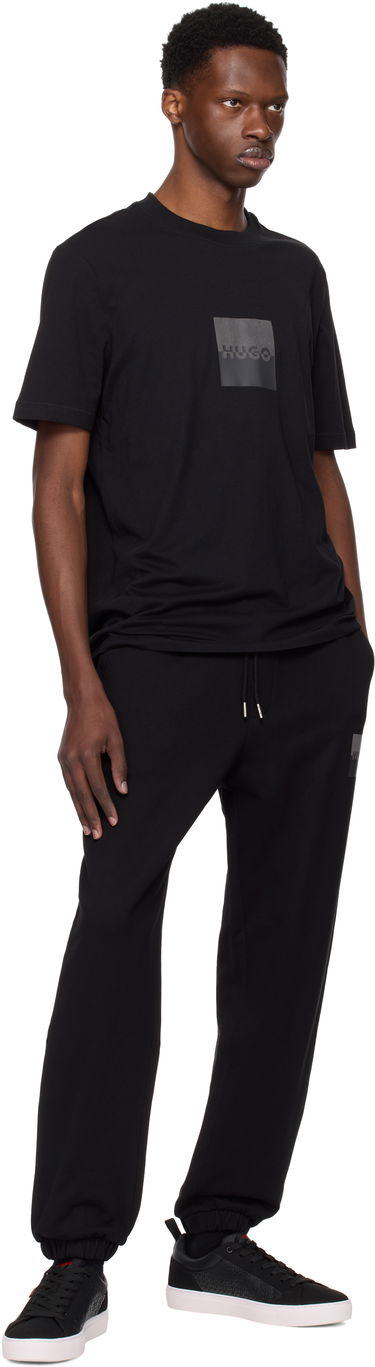 Verryttelyhousut BOSS HUGO Cotton-Terry Tracksuit Bottoms with Split Logo Sininen | 50542866, 4