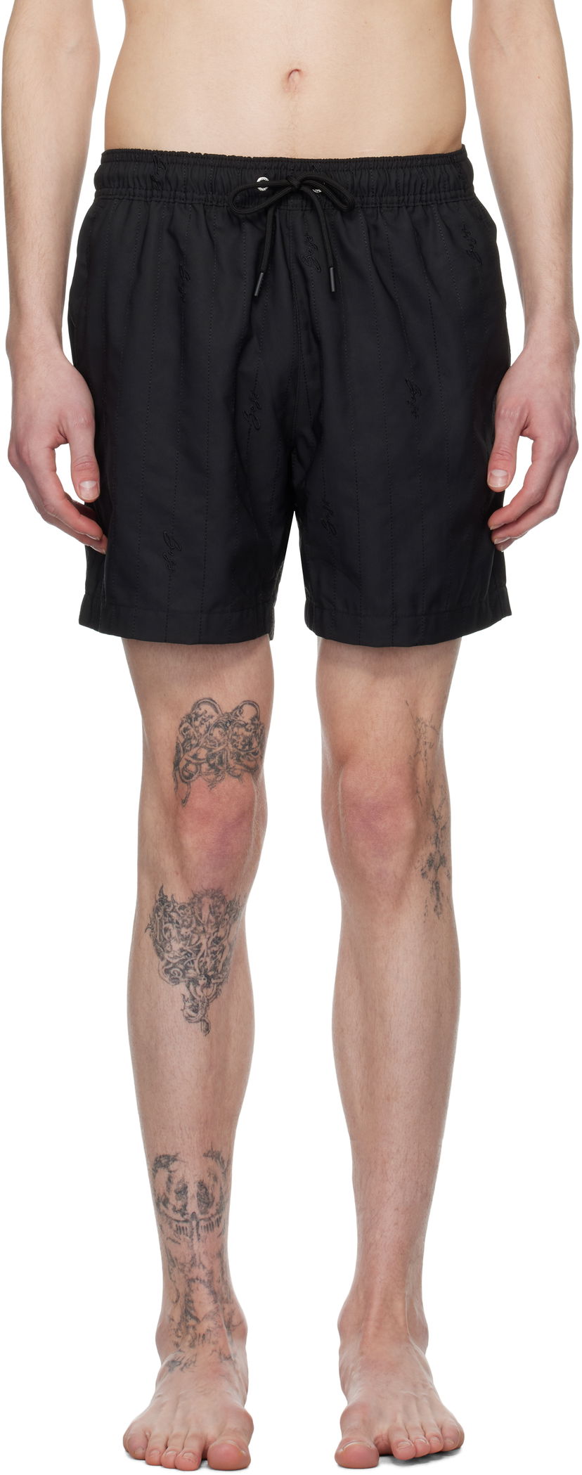 Uimapuvut BOSS BOSS Embroidered Swim Shorts Musta | 50534310