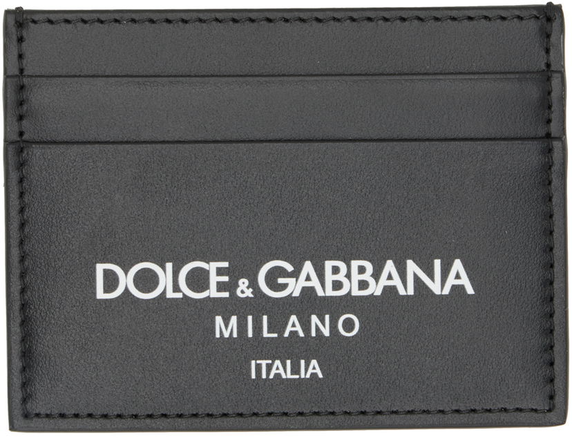 Lompakko Dolce & Gabbana Black Logo Card Holder Musta | BP0330AN244