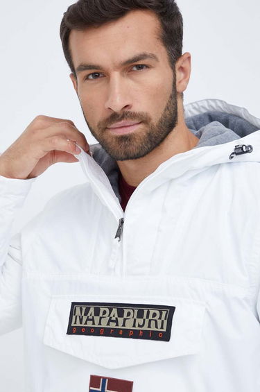 Tuulitakki Napapijri Overhead Anorak Jacket Valkoinen | NP0A4GMD0021, 3