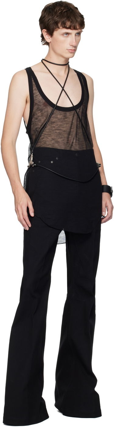 Tankkitoppi Rick Owens Concordians Sheer Cord Harness Tank Top Musta | RR02E1453 LBL, 3