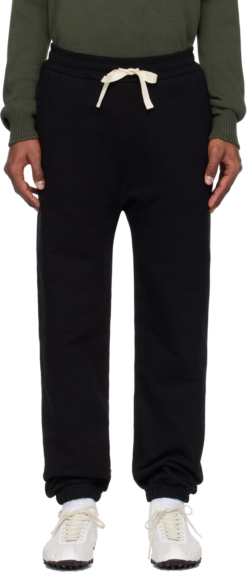 Verryttelyhousut Jil Sander Jil Sander Embroidered Logo Sweatpants Musta | J47KA0282_J20039