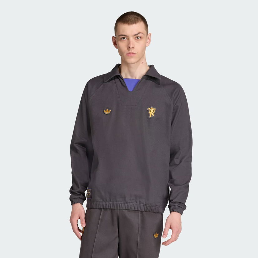 Takki adidas Performance Manchester United Terrace Icons Track Top Harmaa | JX6788