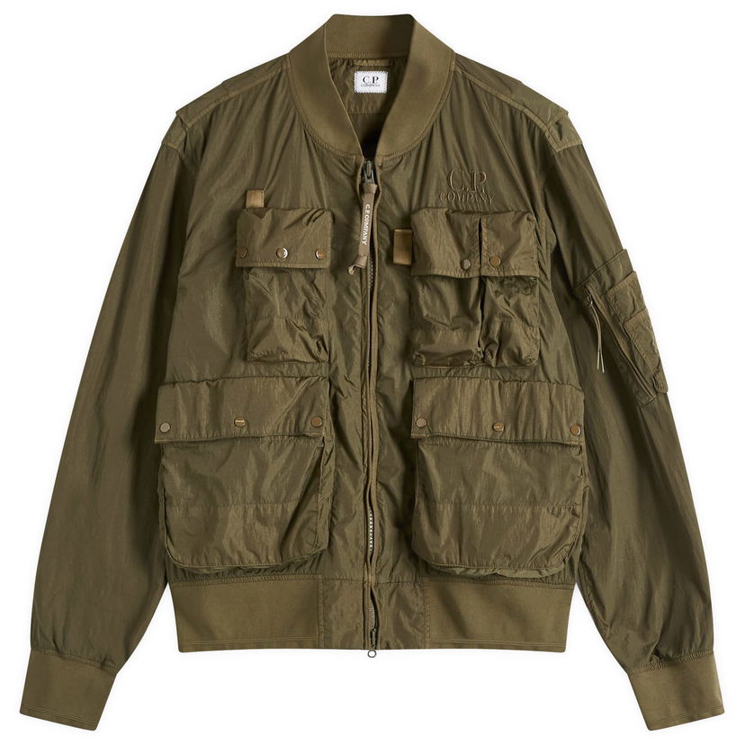 Bomber-takki C.P. Company C.P. Company Chrome-R Multipocket Bomber Jacket, Size Large Vihreä | 18CMOW010A-005904G-683