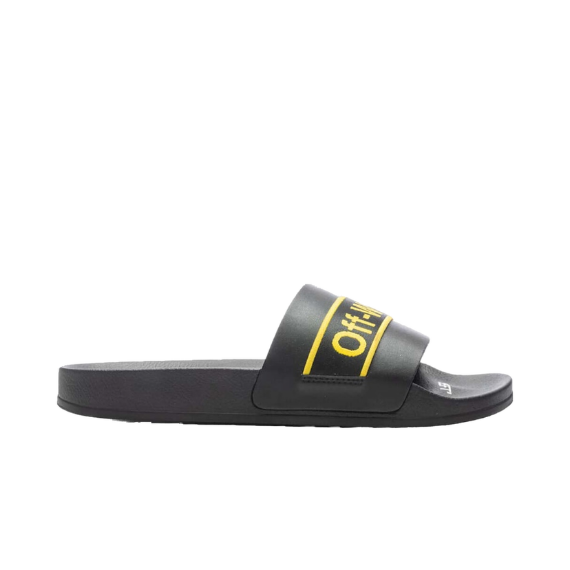 Tennarit ja kengät Off-White Industrial Belt Slide Black Yellow Musta | OMIC001C99MAT0031018