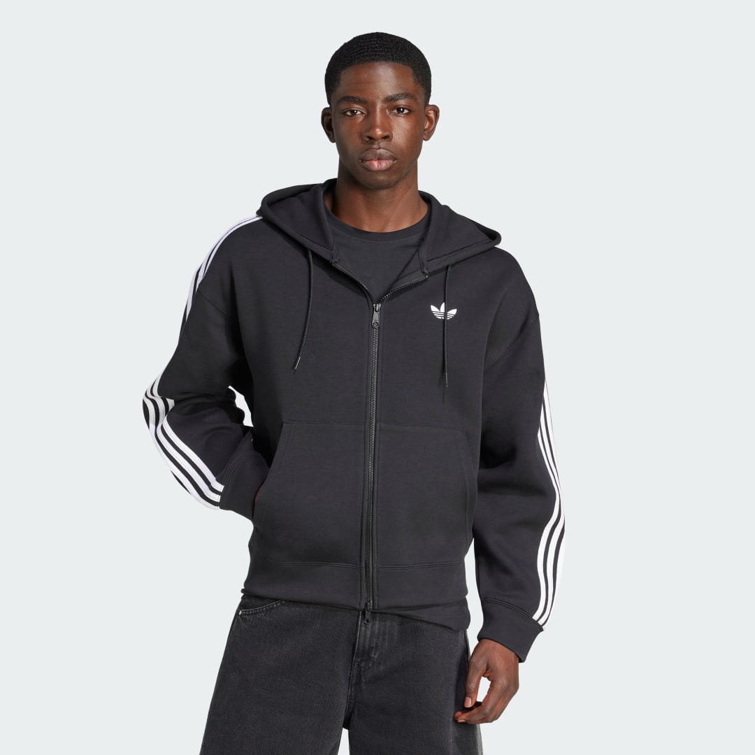 Huppari adidas Performance Adicolor Spacer Oversize Hoodie Musta | JX1507, 0