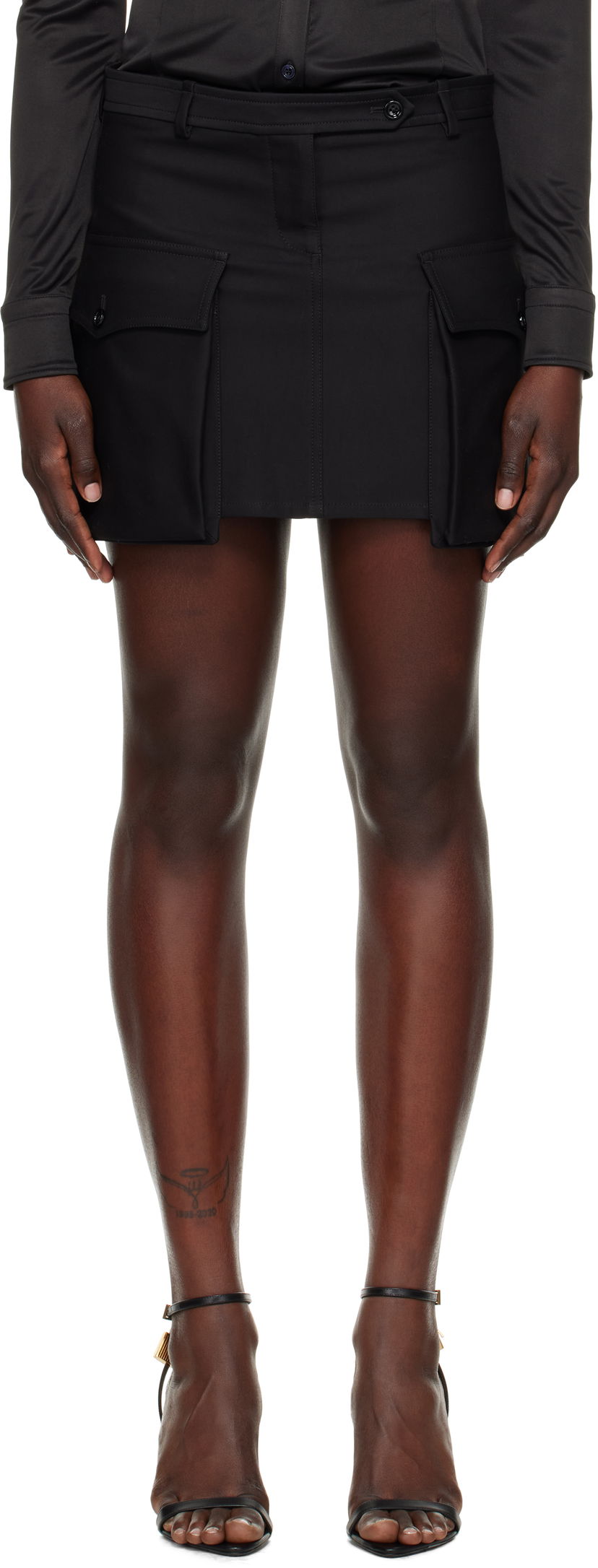 Hame Tom Ford Tom Ford Large Patch Pocket Miniskirt Musta | GC5767-FAX1402