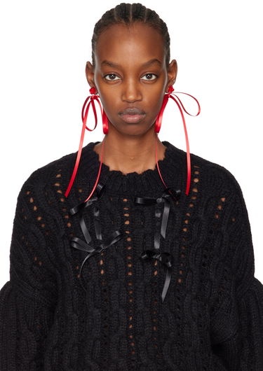 Pin Simone Rocha Simone Rocha Bow Ribbon Stud Earrings Punainen | ERG389 0903, 2