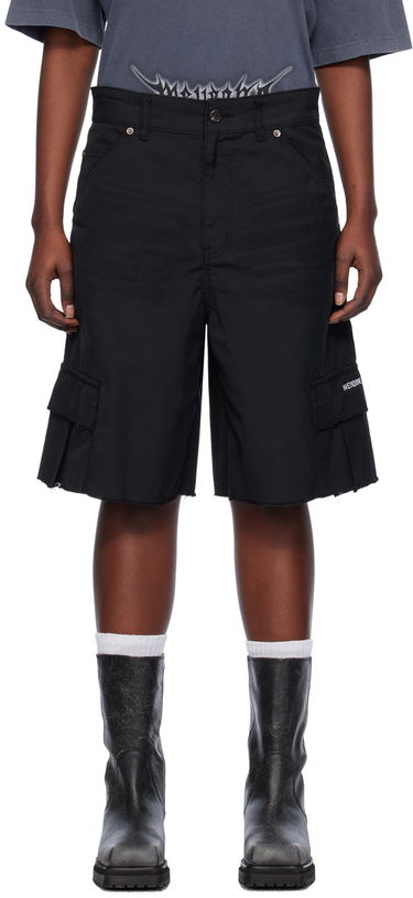 Shortsit We11done We11done Cropped Cargo Shorts Musta | WD-DP0-24-344-M-BK, 0