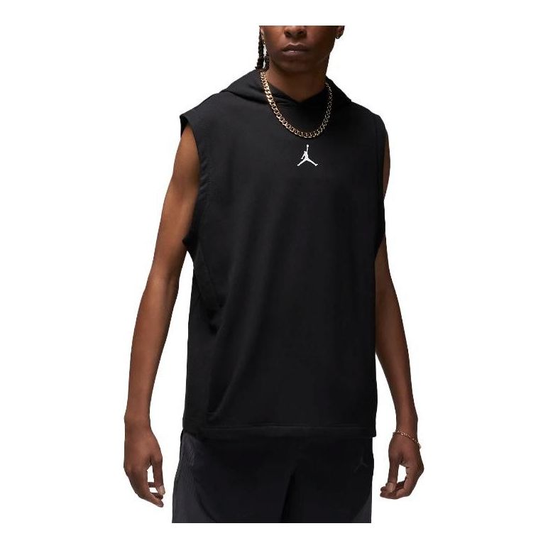 Tankkitoppi Jordan Men's Dri-FIT Sport Fleece Sleeveless Hoodie Musta | DZ0572-010
