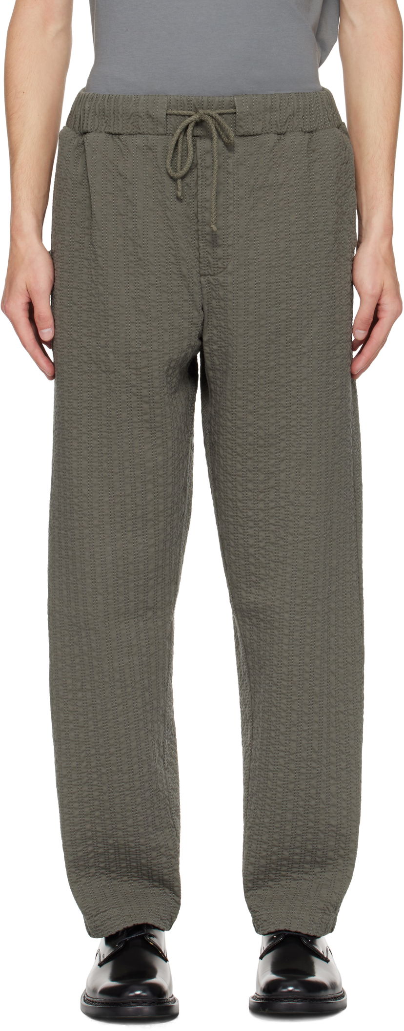 Housut Craig Green Craig Green Embroidered Linestitch Trousers Vihreä | CGAW25CWOTRS97