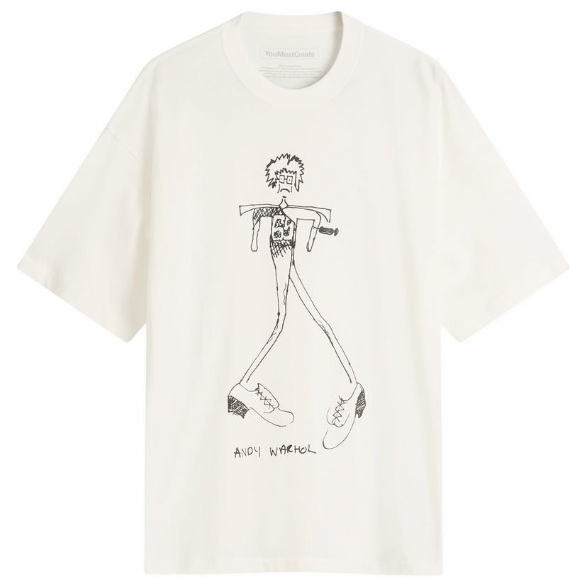 T-paita YMC Bat Girls & Acid Boys Andy Warhol T-Shirt, Size Small Valkoinen | P6OZL-WHT