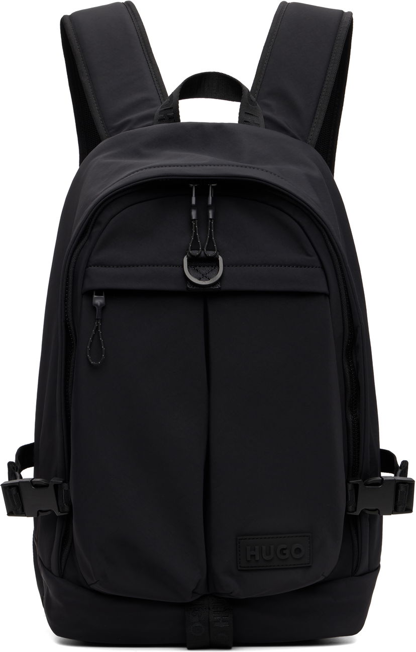 Reppu BOSS Hugo Logo Patch Backpack Musta | 50551814