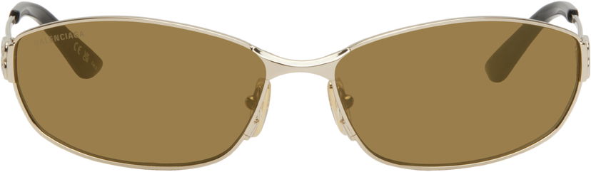 Aurinkolasit Balenciaga Balenciaga Rectangular Metal Sunglasses Metallinen | BB0336S-003
