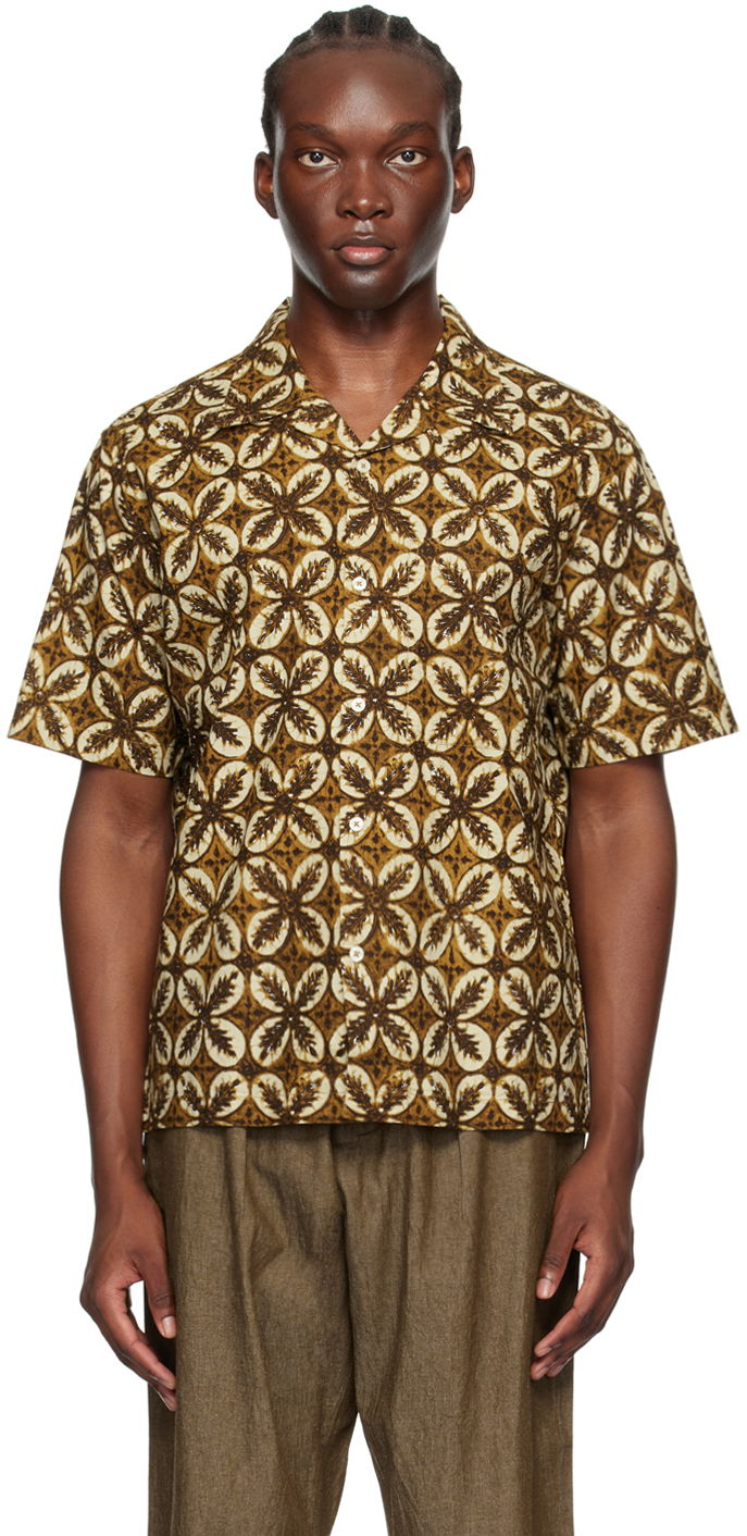 Paita Universal Works Universal Works Camp Shirt Ruskea | P3058