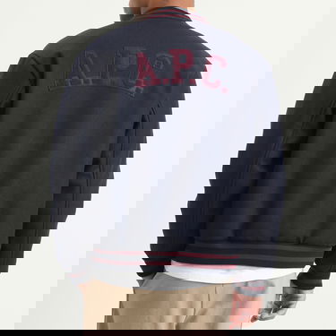 Bomber-takki A.P.C. Micky Varsity Jacket Tummansininen | WVBEB-M02974-IAK, 3