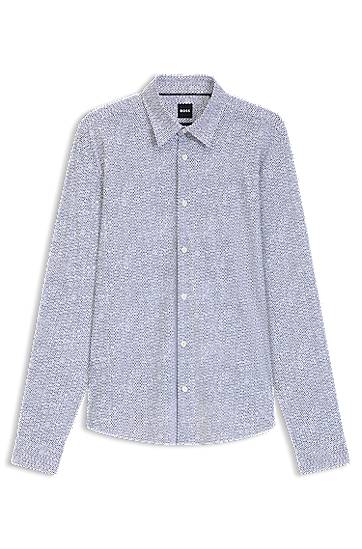 Paita BOSS Slim-Fit Performance-Stretch Printed Shirt Sininen | 50545269