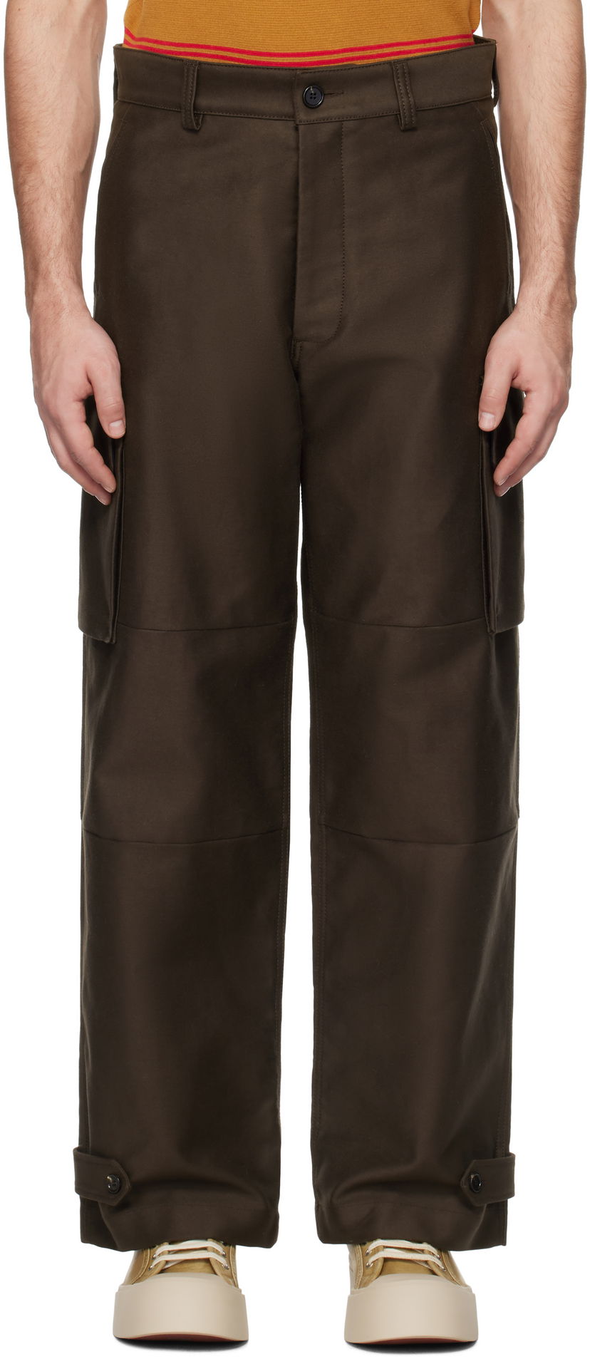 Cargo housut Marni Marni Organic Cotton Cargo Pants Ruskea | PUMU0169A1 TCY36