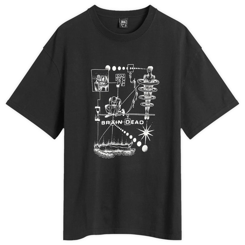 T-paita Brain Dead Mind Puzzle Graphic Tee, Size Large Musta | BDP25T000044-BLK