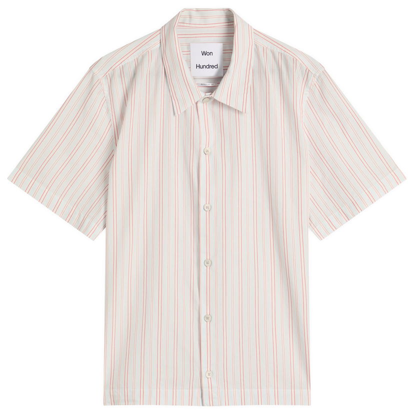 Paita Won Hundred Kirk Stripe Short Sleeve Shirt, Size Small Valkoinen | 3711-14286