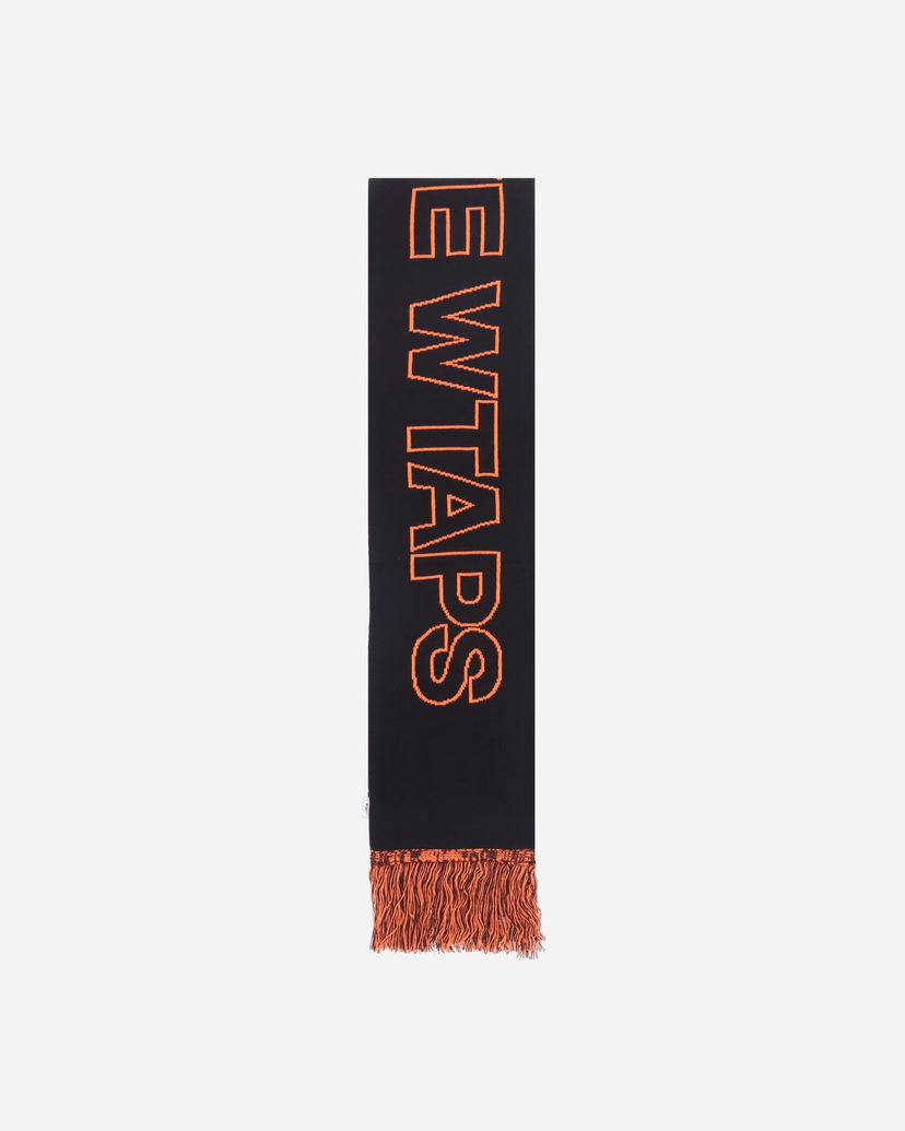Huivi WTAPS Knitted Fringe Scarf Musta | 242MADT-AC01 002