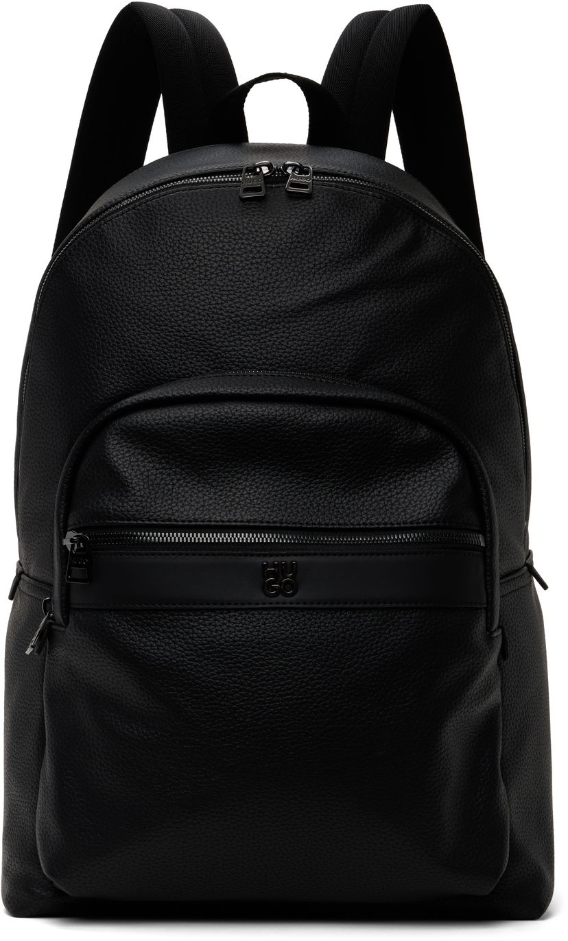 Reppu BOSS Logo Hardware Faux-Leather Backpack Musta | 50547423