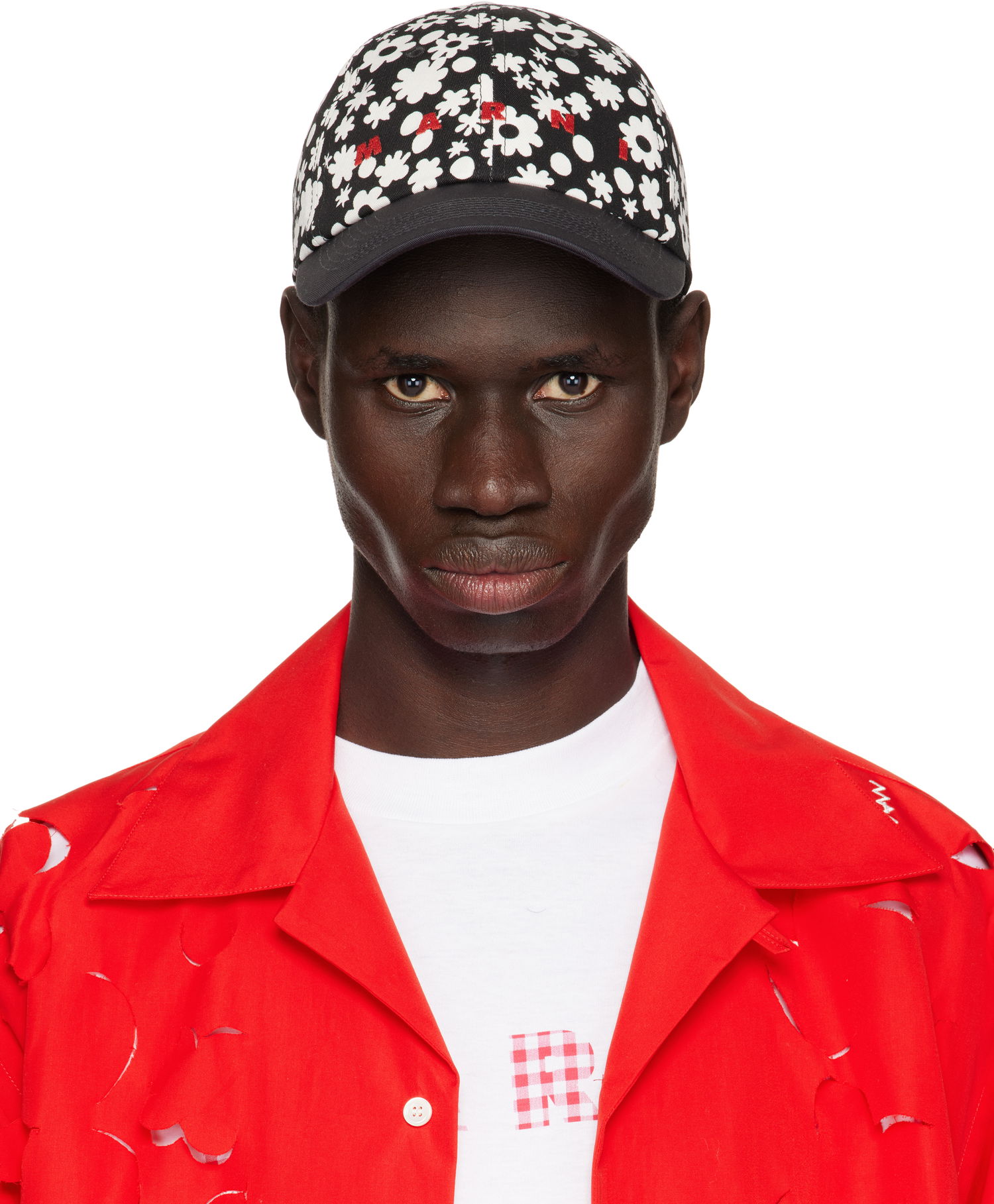 Korkki Marni Marni Pop Fields Logo Baseball Cap Musta | CLZC0108PS UAC016, 0