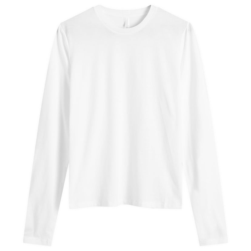 T-paita SKIMS Relaxed Fit Long Sleeve T-Shirt Valkoinen | LS-LST-6976W-SNOW