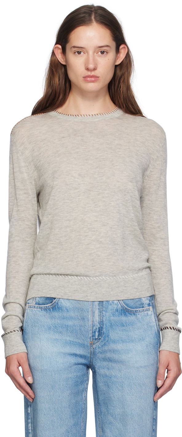 Villapaita rag & bone rag & bone Indie Crewneck Sweater Harmaa | WAS24F045BG45