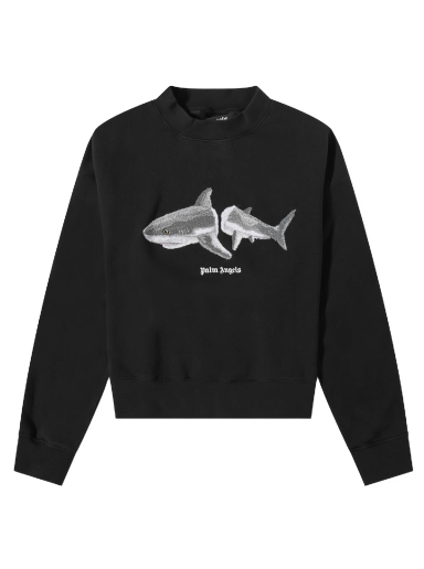 Huppari Palm Angels Shark Crew Sweat Musta | PMBA026C99FLE0041009