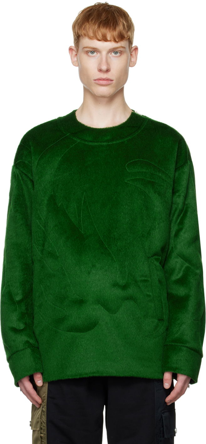 Villapaita Feng Chen Wang Feng Chen Wang Paneled Sweatshirt Vihreä | FUF14SS01