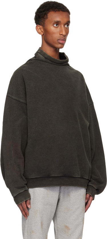 Villapaita We11done Standard Logo Turtleneck Sweatshirt Vihreä | WD-TS3-24-731-U-BK, 1