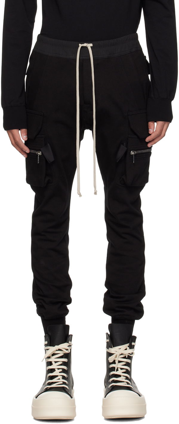 Cargo housut Rick Owens Mastodon Cargo Pants Musta | RU01D3396 BA