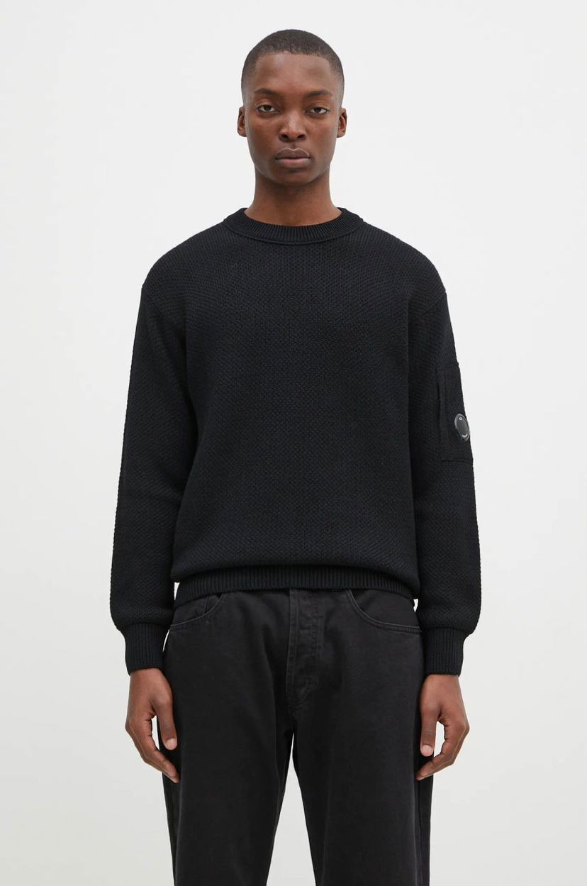Villapaita C.P. Company Knitwear Crew Neck Sweater Musta | 17CMKN228A006595A