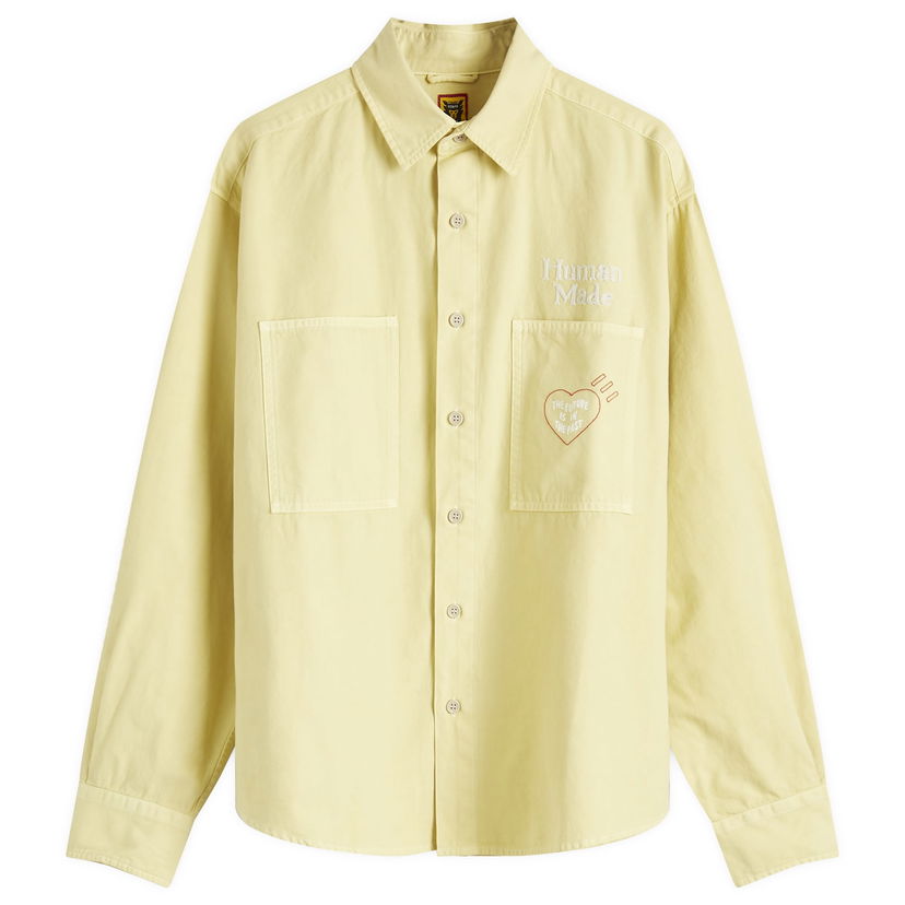 Paita Human Made Human Made Men's Stitch Work Shirt, Size Large Keltainen | HM28SH017-BG