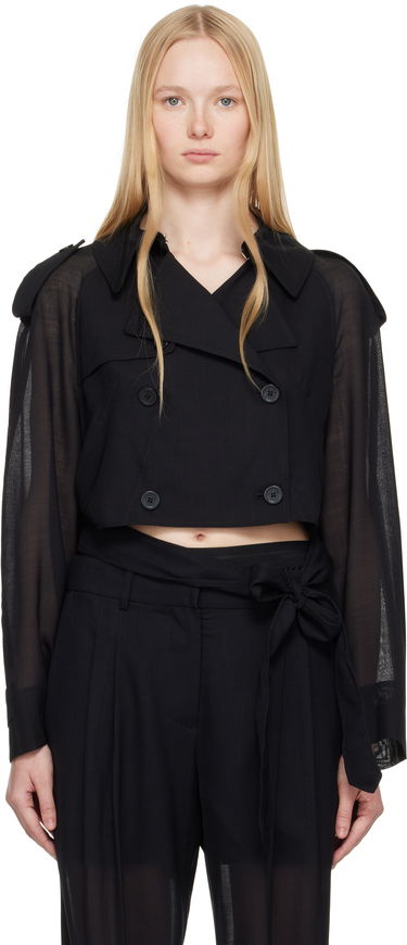 Trenssitakki Helmut Lang Helmut Lang Cropped Trench Coat Musta | P01HW101, 0