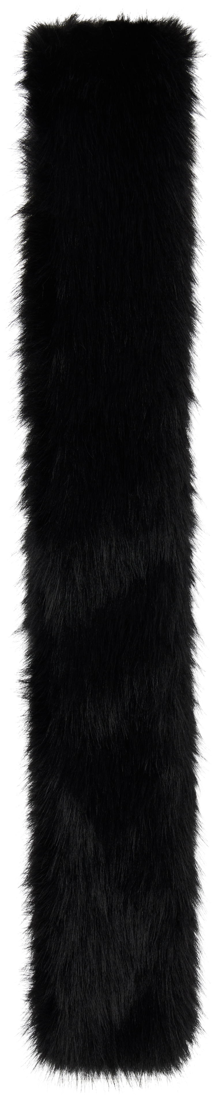 Huivi Simone Rocha Simone Rocha Slim Faux Fur Scarf Musta | 1036 1090