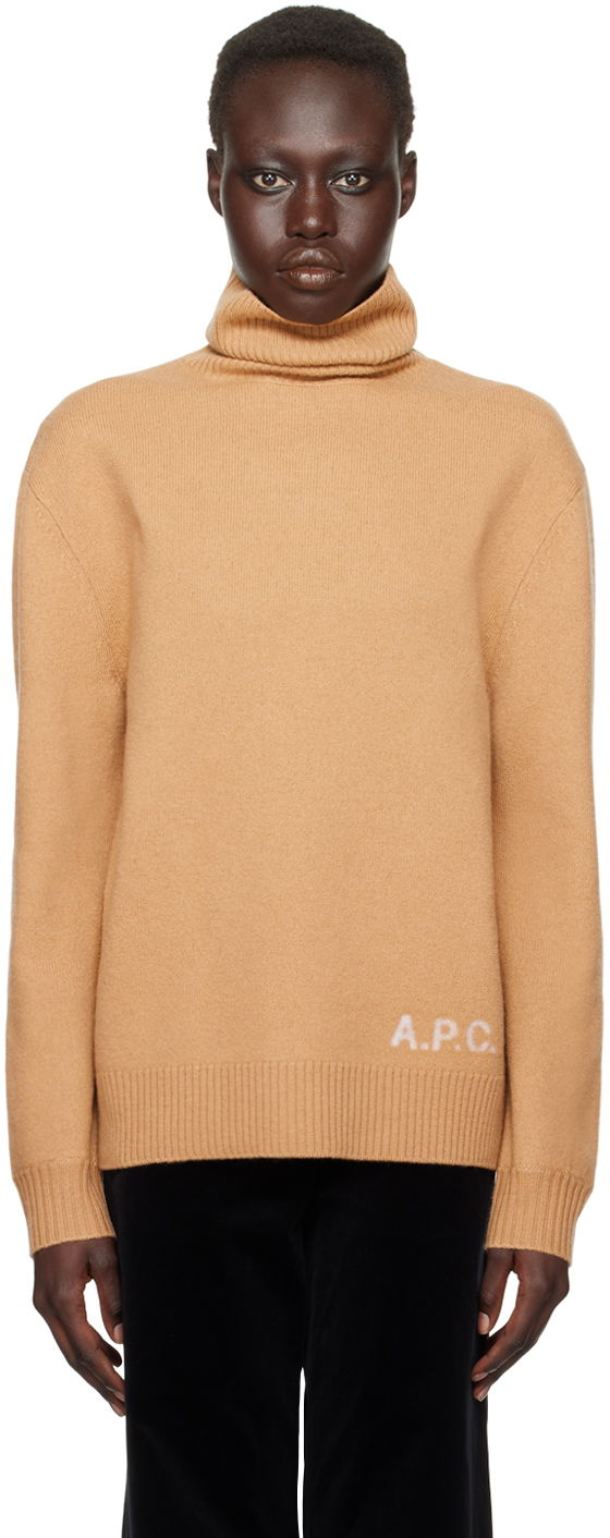 Villapaita A.P.C. Turtleneck Sweater Ruskea | WVBDJ-M23248
