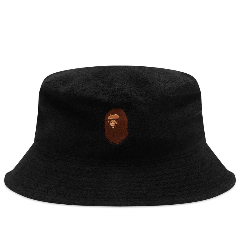 Hattu BAPE A Bathing Ape Ape Head Pile Bucket Hat Musta | 001HTK301007M-BLK