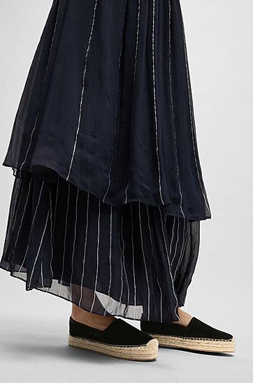Kengänhoito BOSS Suede Espadrilles Musta | 50542344, 1