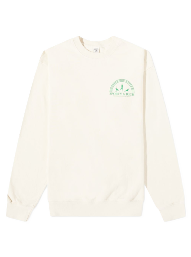 Villapaita Sporty & Rich Fitness Group Crewneck Beige | CR471CR