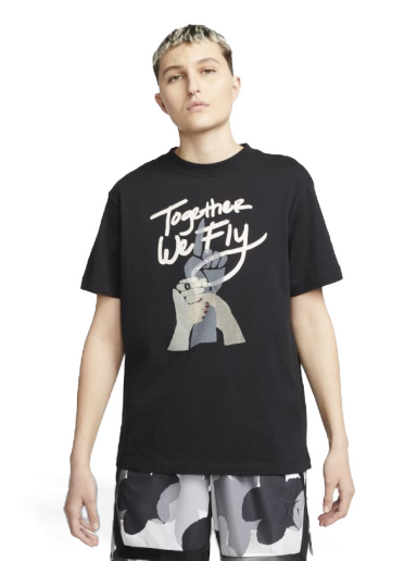 T-paita Nike Swoosh Fly T-Shirt Musta | DR2595-010