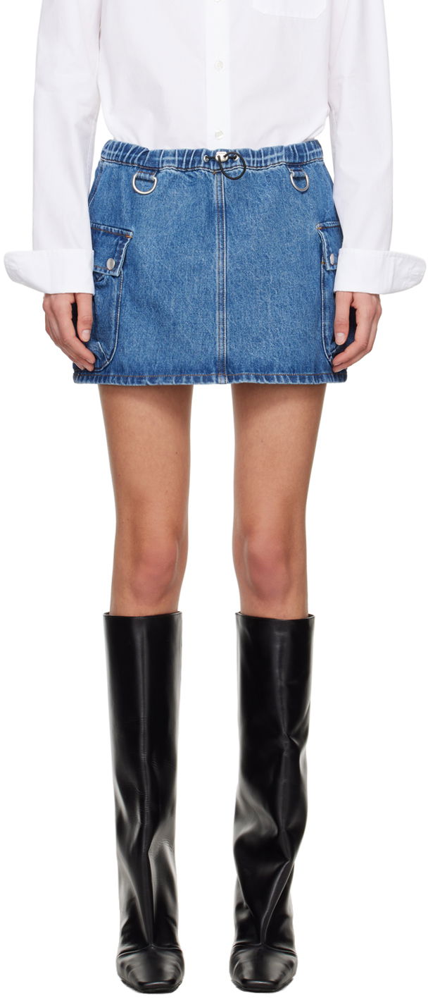 Hame Coperni Coperni Faded Denim Miniskirt Sininen | COPJ49202