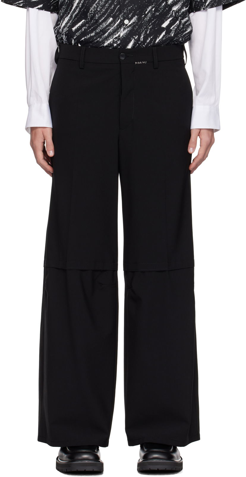 Housut Marni Mending Trousers Musta | PUMU0271SU UTP771