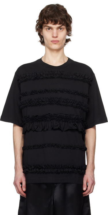 T-paita Simone Rocha Simone Rocha Ruffle Frill T-Shirt Musta | 5325 0553, 0