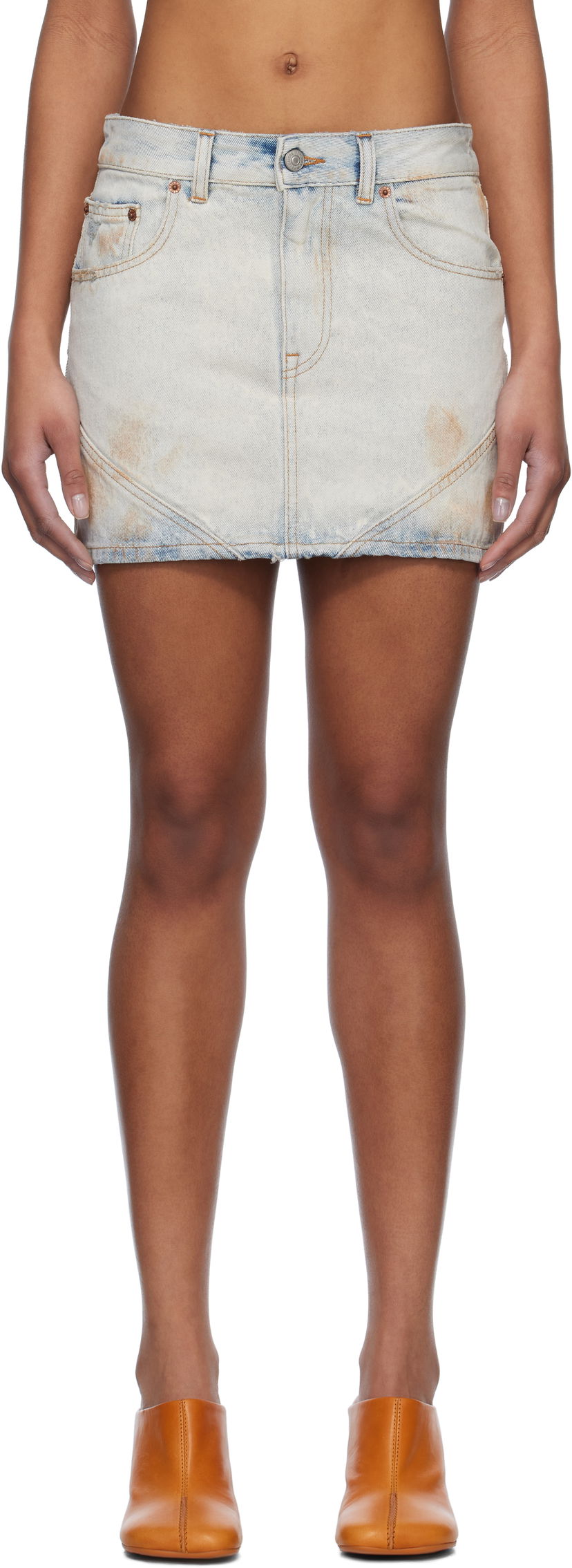 Hame Maison Margiela MM6 Maison Margiela Denim Miniskirt Sininen | S52MC0011 M30018